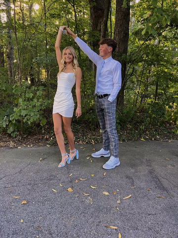White Short Bodycon Prom Dress Mini Homecoming Dress HZ1023